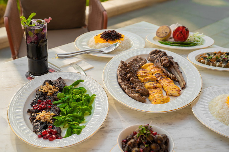 iranian dishes on table