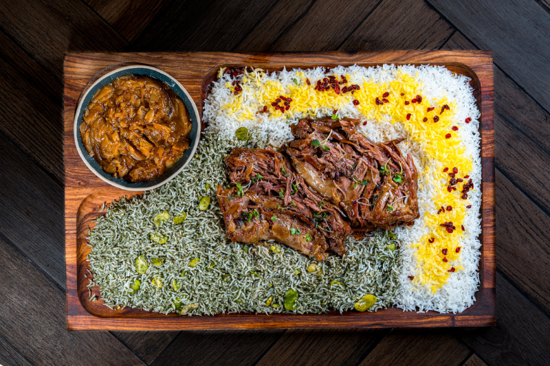 iranian Food - rice with lamb neck