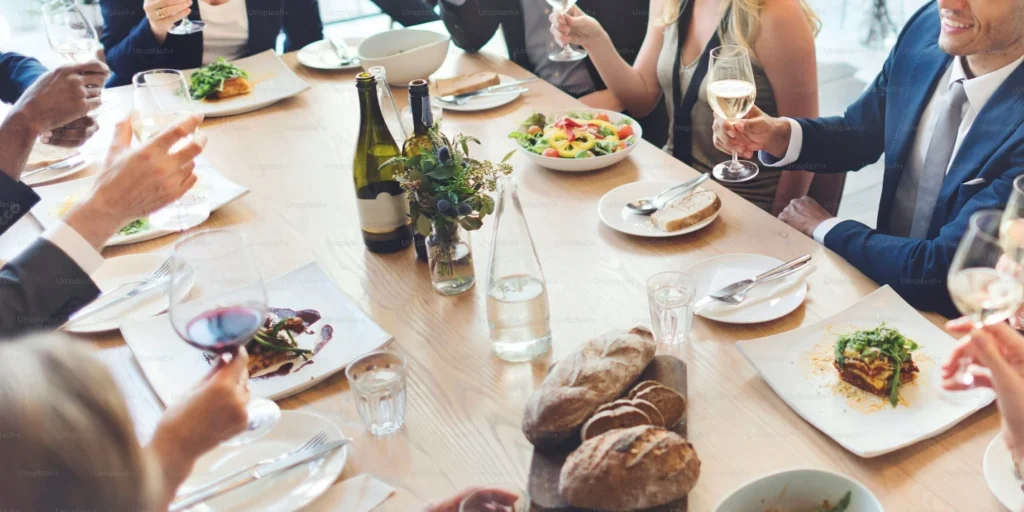 Business people having dinner