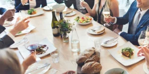 Business people having dinner