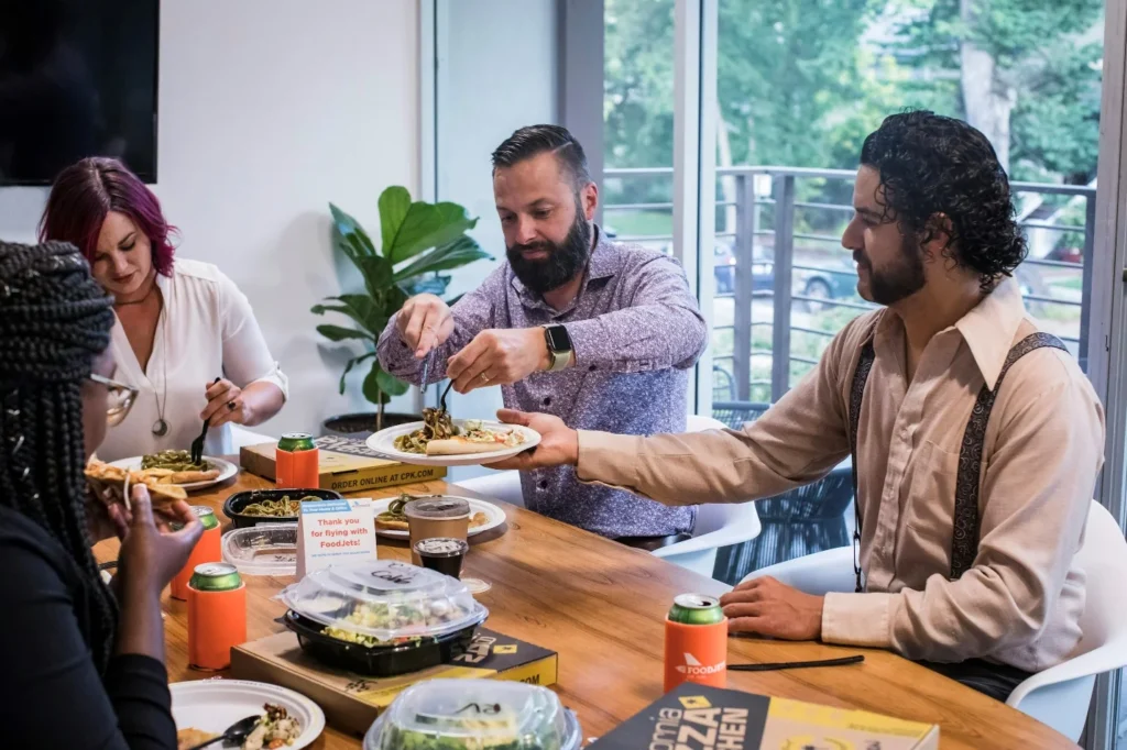 Business people having dinner 